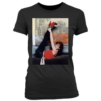 Shirley Manson Women's Junior Cut Crewneck T-Shirt