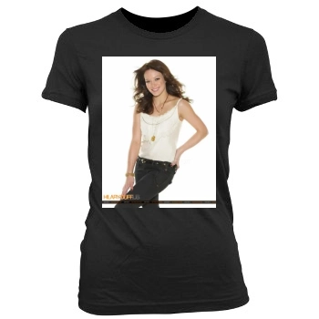 Hilary Duff Women's Junior Cut Crewneck T-Shirt