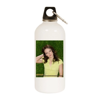 Hilary Duff White Water Bottle With Carabiner