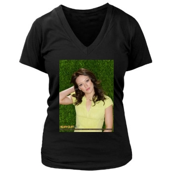 Hilary Duff Women's Deep V-Neck TShirt