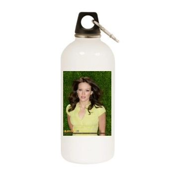 Hilary Duff White Water Bottle With Carabiner