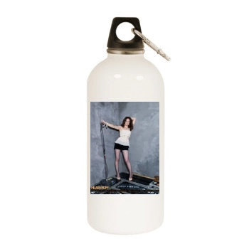 Hilary Duff White Water Bottle With Carabiner