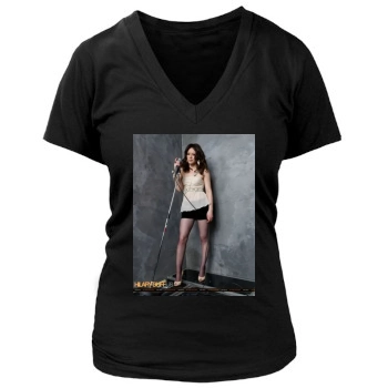 Hilary Duff Women's Deep V-Neck TShirt