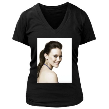 Hilary Duff Women's Deep V-Neck TShirt