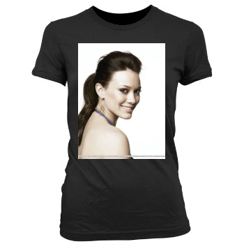 Hilary Duff Women's Junior Cut Crewneck T-Shirt