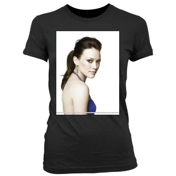 Hilary Duff Women's Junior Cut Crewneck T-Shirt