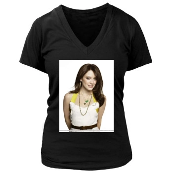 Hilary Duff Women's Deep V-Neck TShirt