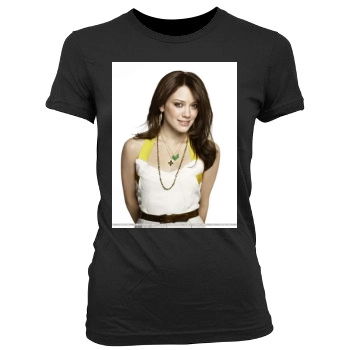 Hilary Duff Women's Junior Cut Crewneck T-Shirt