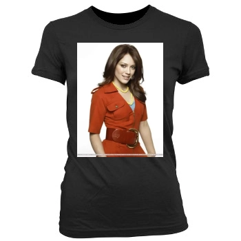 Hilary Duff Women's Junior Cut Crewneck T-Shirt