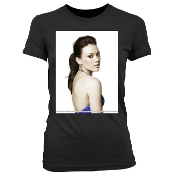 Hilary Duff Women's Junior Cut Crewneck T-Shirt