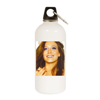 Hilary Duff White Water Bottle With Carabiner