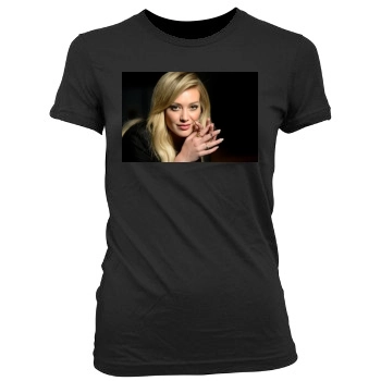 Hilary Duff Women's Junior Cut Crewneck T-Shirt