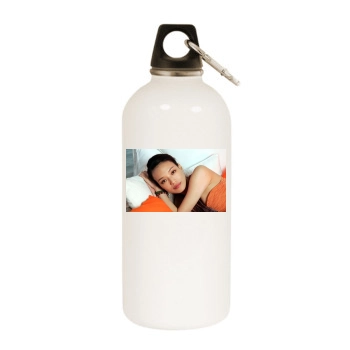 Shu Qi White Water Bottle With Carabiner