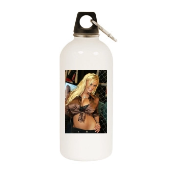 Shyla Stylez White Water Bottle With Carabiner