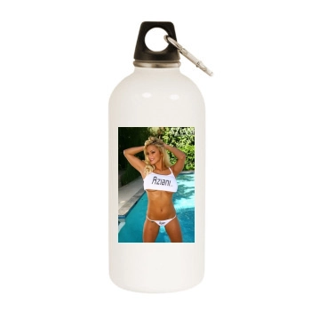 Shyla Stylez White Water Bottle With Carabiner