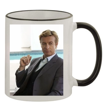 Simon Baker 11oz Colored Rim & Handle Mug