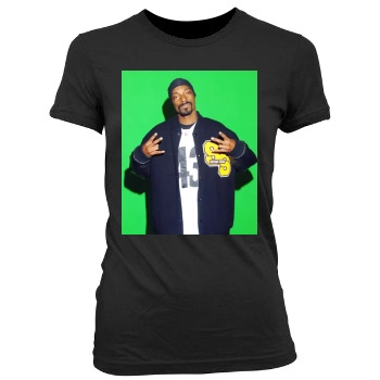 Snoop Dogg Women's Junior Cut Crewneck T-Shirt