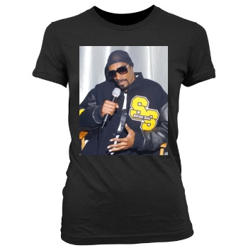 Snoop Dogg Women's Junior Cut Crewneck T-Shirt