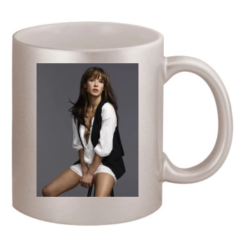 Sophie Marceau 11oz Metallic Silver Mug