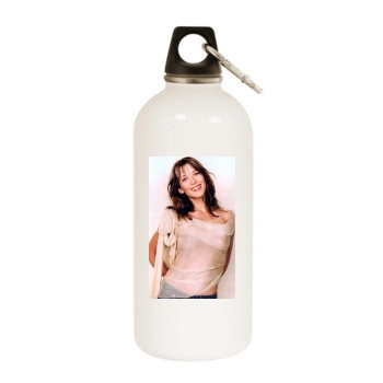 Sophie Marceau White Water Bottle With Carabiner