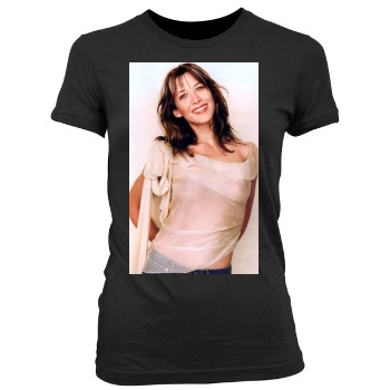 Sophie Marceau Women's Junior Cut Crewneck T-Shirt