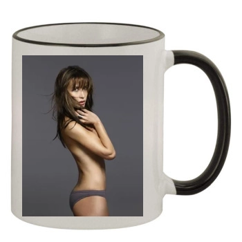 Sophie Marceau 11oz Colored Rim & Handle Mug