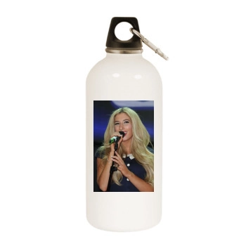 Stacey Solomon White Water Bottle With Carabiner