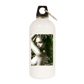 Stacey Dash White Water Bottle With Carabiner