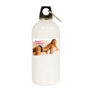 Stacy Keibler White Water Bottle With Carabiner