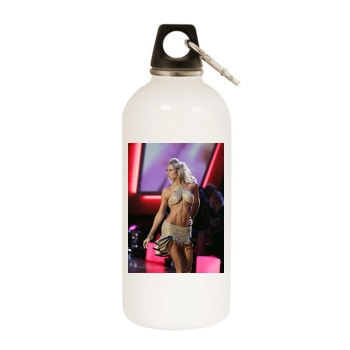 Stacy Keibler White Water Bottle With Carabiner