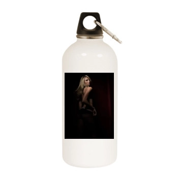 Stacy Keibler White Water Bottle With Carabiner