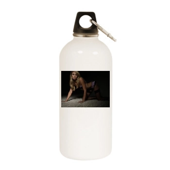 Stacy Keibler White Water Bottle With Carabiner