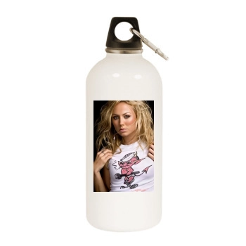 Stacy Keibler White Water Bottle With Carabiner