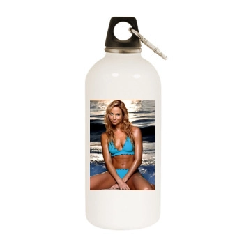 Stacy Keibler White Water Bottle With Carabiner