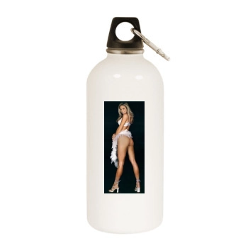 Stacy Keibler White Water Bottle With Carabiner