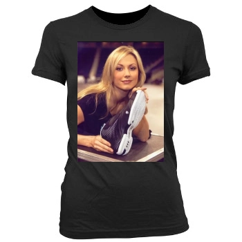 Stacy Keibler Women's Junior Cut Crewneck T-Shirt