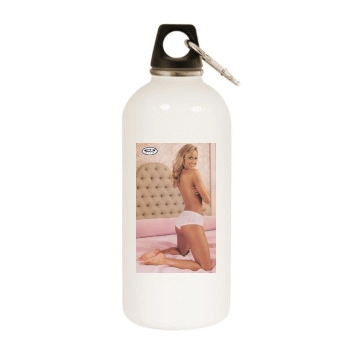 Stacy Keibler White Water Bottle With Carabiner