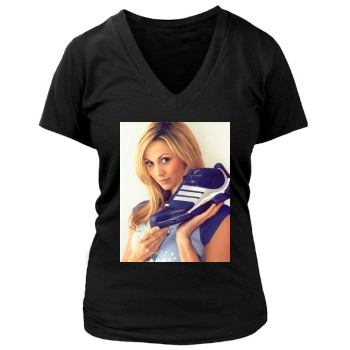 Stacy Keibler Women's Deep V-Neck TShirt