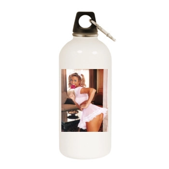 Stacy Keibler White Water Bottle With Carabiner