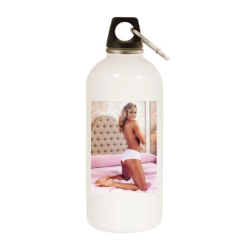 Stacy Keibler White Water Bottle With Carabiner