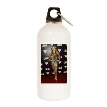 Stacy Keibler White Water Bottle With Carabiner