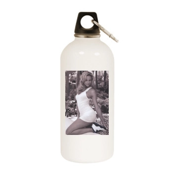 Stacy Keibler White Water Bottle With Carabiner