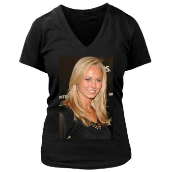 Stacy Keibler Women's Deep V-Neck TShirt