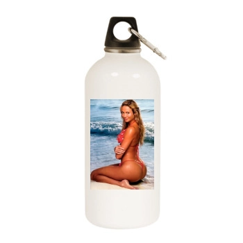 Stacy Keibler White Water Bottle With Carabiner