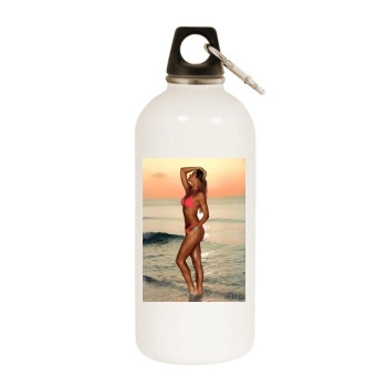 Stacy Keibler White Water Bottle With Carabiner