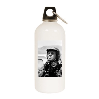 Steve Mcqueen White Water Bottle With Carabiner