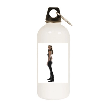 Summer Glau White Water Bottle With Carabiner