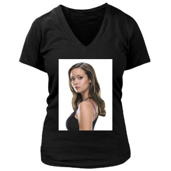 Summer Glau Women's Deep V-Neck TShirt