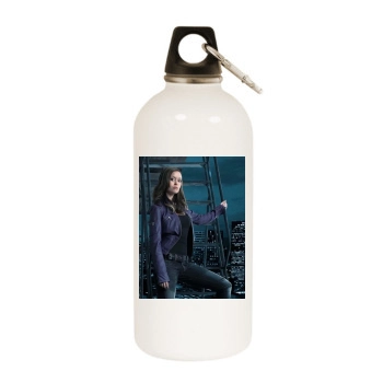 Summer Glau White Water Bottle With Carabiner