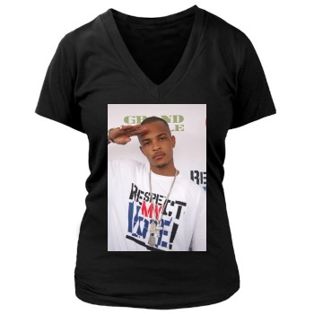 T.I. Women's Deep V-Neck TShirt